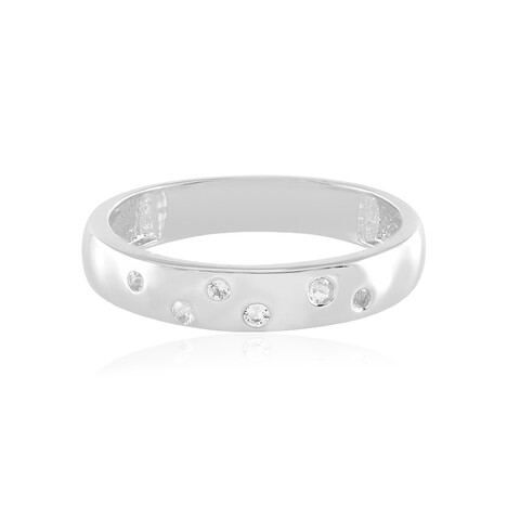 Weißer Topas-Silberring