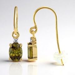 Orecchini in oro con Sfalerite Bulgara