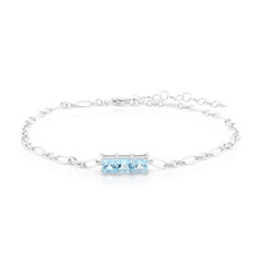 Himmelblauer Topas-Silberarmband