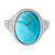 Anillo en plata con Turquesa azul del Mohave Kingman