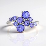 Anello in argento con Tanzanite (de Melo)