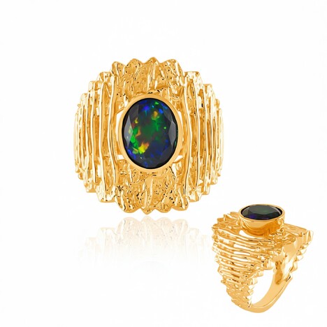 Anillo en plata con Ópalo de Mezezo (de Melo Essence)