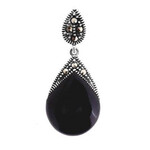 Pendentif en argent et Agate noire