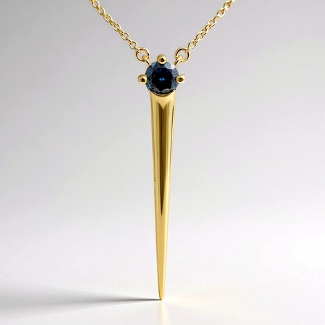Collana in oro con Diamante Blu SI2 (de Melo)