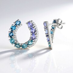 Orecchini in argento con Topazio Blu Londra