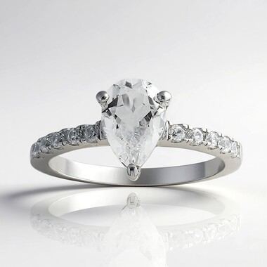 White Topaz Silver Ring