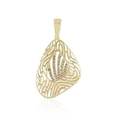 I2 Champagner-Diamant-Goldanhänger (Ornaments by de Melo)