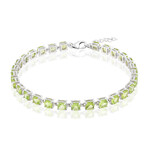 Burmesischer Peridot-Silberarmband