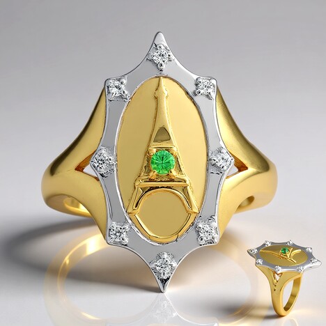 Anello in argento con Tsavorite del Kenya (Remy Rotenier)