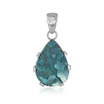 Drusen-Gem Silica-Silberanhänger (Bali Barong)