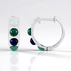 Orecchini in argento con Opale di Welo