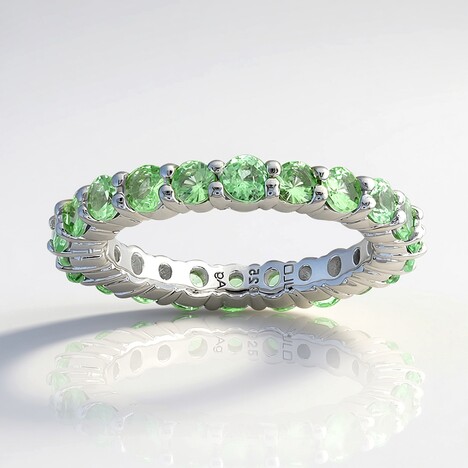 Anello in argento con Tsavorite della Tanzania