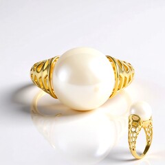 Anello in argento con Perla d'Acqua Dolce Bianca