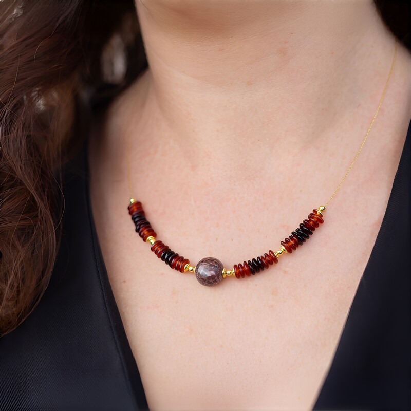 Dinosaur Bone Silver Necklace