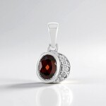 Ciondolo in argento con Zircone Lampone
