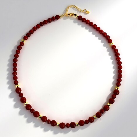 Collana in argento con Onice Rossa