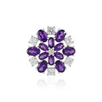 Sambia-Amethyst-Silberanhänger