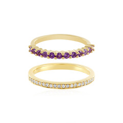 Zilveren ring met amethisten