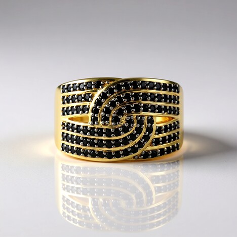 Anello in argento con Spinello Nero