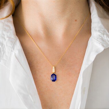 Collar en oro con Tanzanita