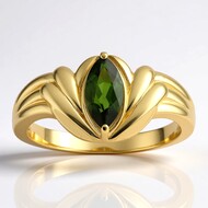 Gouden ring met een chroom toermalijn