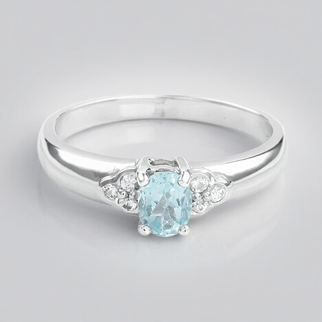 Anello in argento con Fluoroapatite Verde