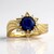 Anello in oro con Zaffiro Blu del Madagascar (de Melo Gold)