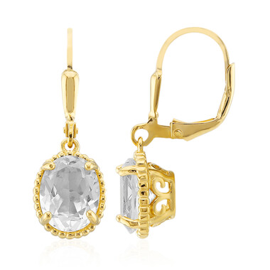 Orecchini in argento con Topazio Bianco