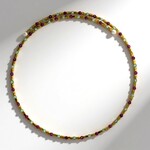 Collana rigida in acciaio con Granato Mozambico (Riya)