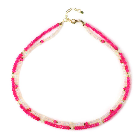 Opal-Silberhalskette