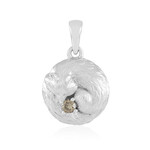 Ciondolo in argento con Diamante Champagne I2 (de Melo Essence)
