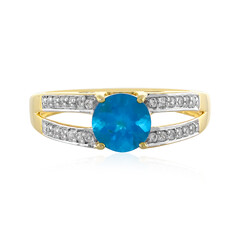 Anillo en plata con Apatita azul neón