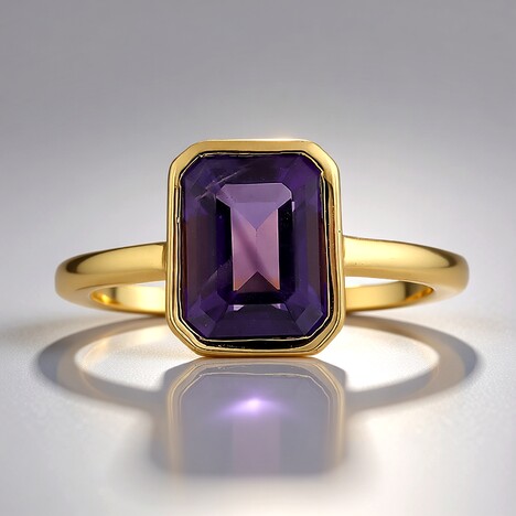 Anello in argento con Ametista Zambiana