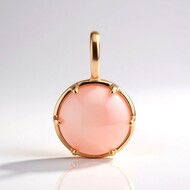 Pendentif en argent et Opale rose
