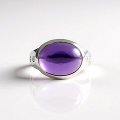Anello in argento con Ametista Zambiana (de Melo)