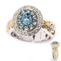 Zilveren ring met een Tanzania aquamarijn (Gems en Vogue)