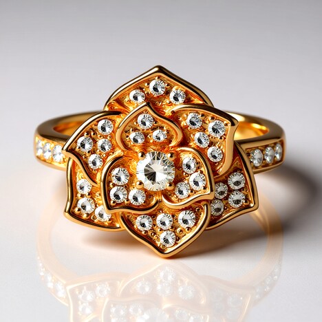 Anello in oro con Diamante Rose de France SI1 di Argyle (Annette)