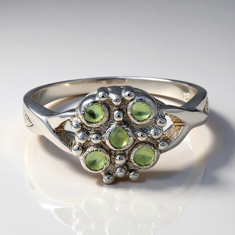Bague en argent et Alexandrite œil-de-chat