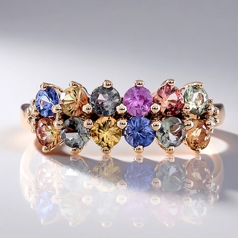 Anello in oro con Zaffiro Fancy (CIRARI)