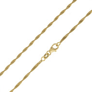Silber-Herringbone-Kette - 6,83 g - 45 cm - vergoldet