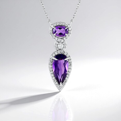 Collana in argento con Ametista del Marocco