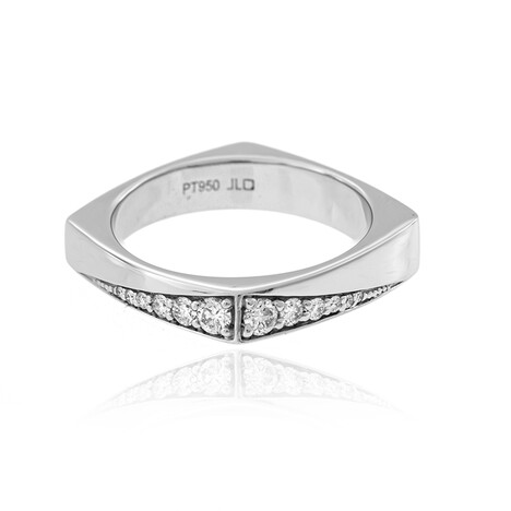 Anillo en platino con Diamante limpio a lupa F (LUCENT DIAMONDS)