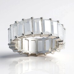 Anello in argento con Topazio Bianco