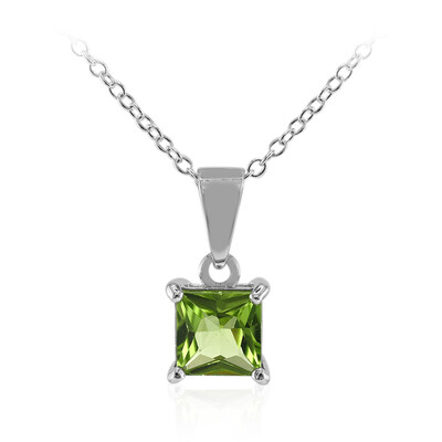 Burmesischer Peridot-Silberhalskette