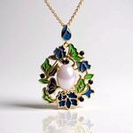 Collana in argento con Quarzo Rosa (Adela Silber)