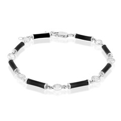 Bracelet en argent et Quartz blanc