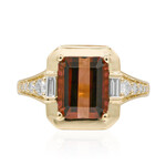 Anillo en oro con Turmalina neón del Congo (CIRARI)