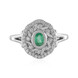 Colombian Emerald Silver Ring