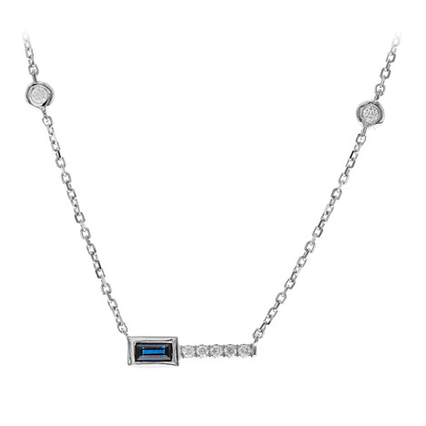 Collar en oro con Zafiro azul Ceylon (CIRARI)