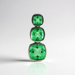 Ciondolo in argento con Quarzo Verde Smeraldo (MONOSONO COLLECTION)